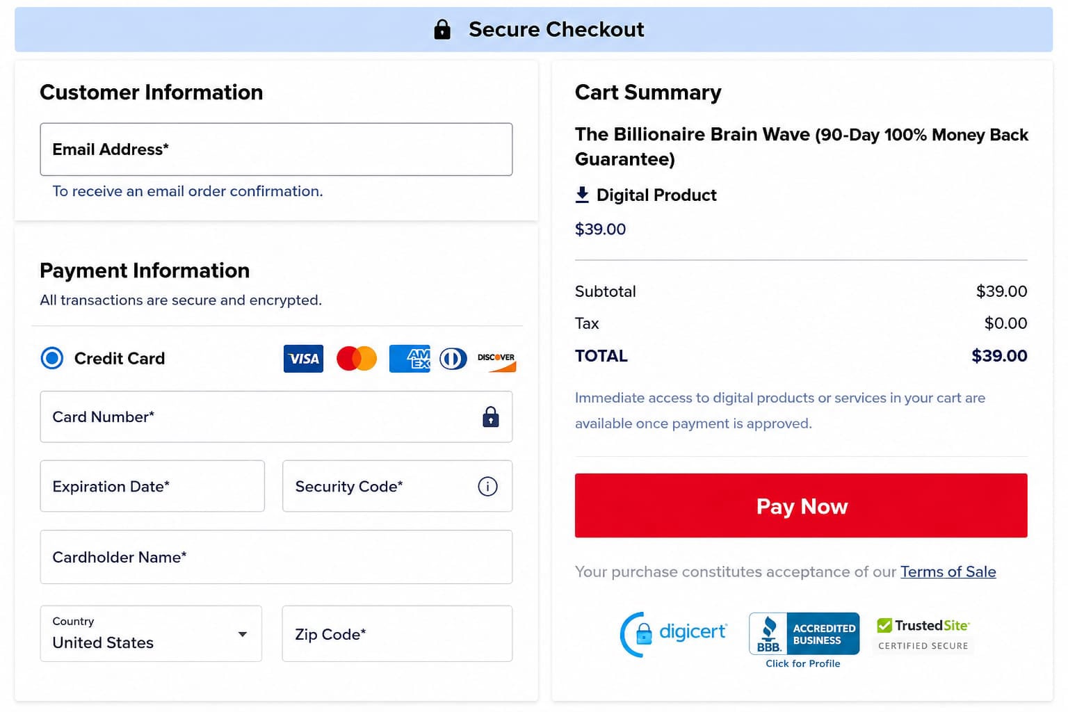 billionaire-brain-wave-checkout-page
